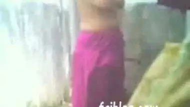 Bangladeshi girl outdoor bath capture by next door guy