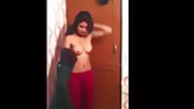 Indian girl bathing 