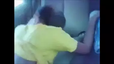 Japanese girl got fucked by an Indian guy inside a car