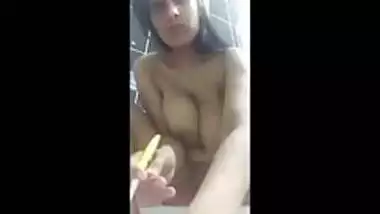 Indian Sexy Girlfriend Brushing Her Tight Pussy for bf