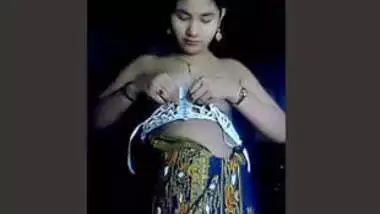 Cute village girl making video for lover