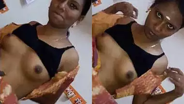 Sexy topless Tamil girl sucking cock before fucking