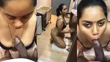 Desi XXX cute bhabi babe suck her boss dick - Indian porn