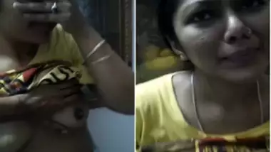 Fast sex clip in which Indian wife is forced to show XXX tits on cam