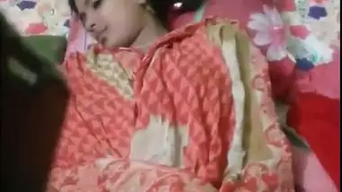 Aroused man lifts wife's dress up to touch her cute Desi XXX pussy