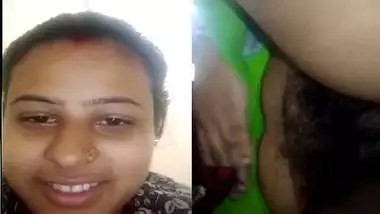 Bengali Bhabhi showing boobs and hairy pussy