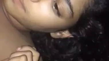 Sweet Bangla virgin girl sucking lover's XXX dong and tasting cum