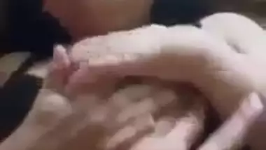 Beautiful Cute Girl Pressing Boobs by BF