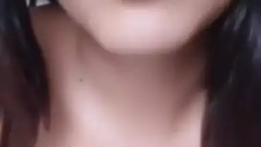 Beautiful Cute Desi Girl Playing With Her boobies