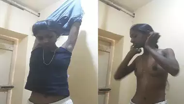 Slim Tamil girl sex tease nude show before bath