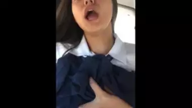 Extremely Cute Young Girl Fucked by Boyfriend in Car